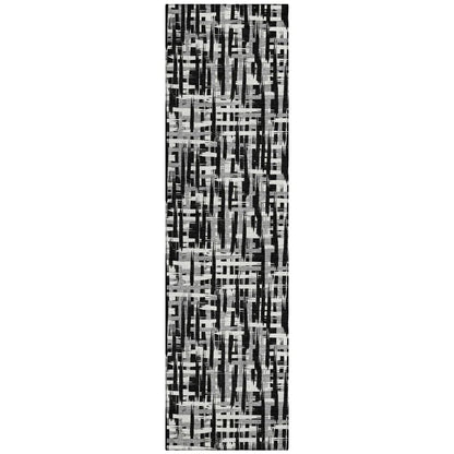 LOOMLAN Rugs Ayani Black Washable Indoor-Outdoor Rug