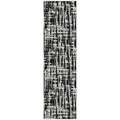 LOOMLAN Rugs Ayani Black Washable Indoor-Outdoor Rug