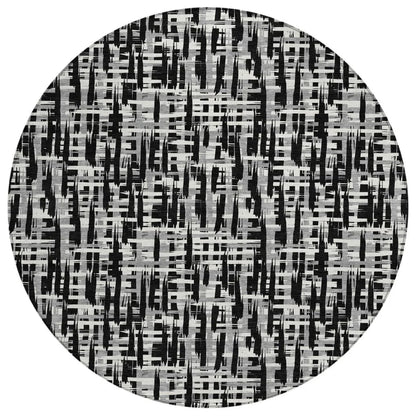LOOMLAN Rugs Ayani Black Washable Indoor-Outdoor Rug