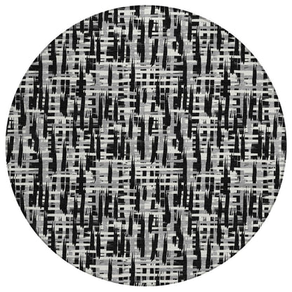 LOOMLAN Rugs Ayani Black Washable Indoor-Outdoor Rug