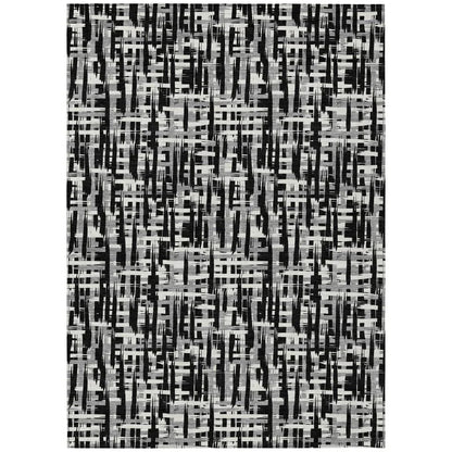 LOOMLAN Rugs Ayani Black Washable Indoor-Outdoor Rug