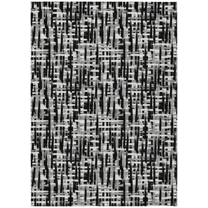LOOMLAN Rugs Ayani Black Washable Indoor-Outdoor Rug