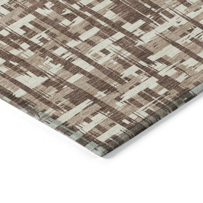 LOOMLAN Rugs Ayani Brown Washable Indoor-Outdoor Rug