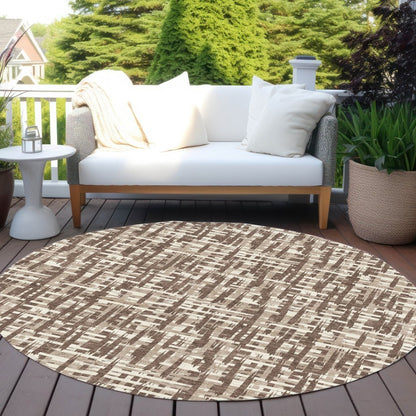 LOOMLAN Rugs Ayani Brown Washable Indoor-Outdoor Rug