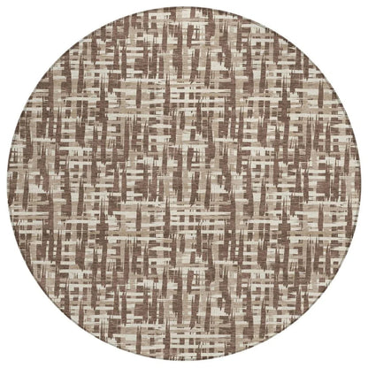 LOOMLAN Rugs Ayani Brown Washable Indoor-Outdoor Rug