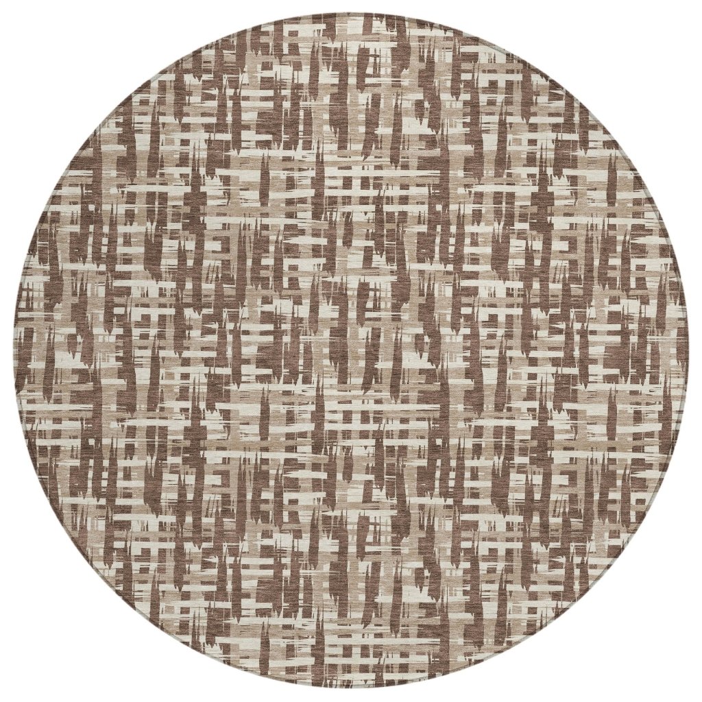 LOOMLAN Rugs Ayani Brown Washable Indoor-Outdoor Rug