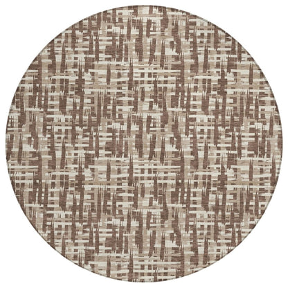 LOOMLAN Rugs Ayani Brown Washable Indoor-Outdoor Rug