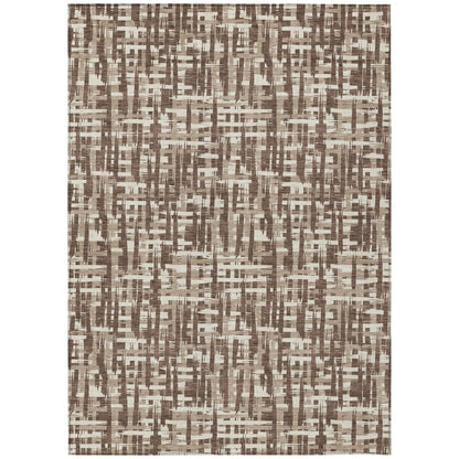 LOOMLAN Rugs Ayani Brown Washable Indoor-Outdoor Rug