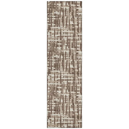 LOOMLAN Rugs Ayani Brown Washable Indoor-Outdoor Rug
