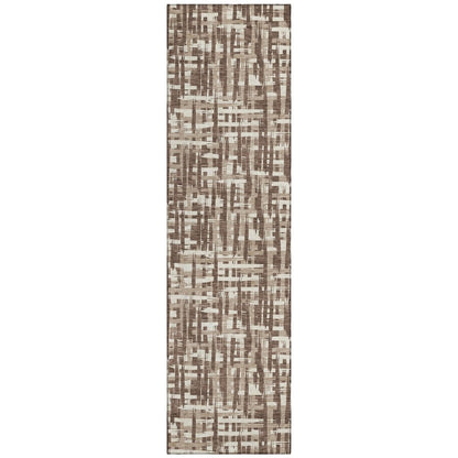 LOOMLAN Rugs Ayani Brown Washable Indoor-Outdoor Rug