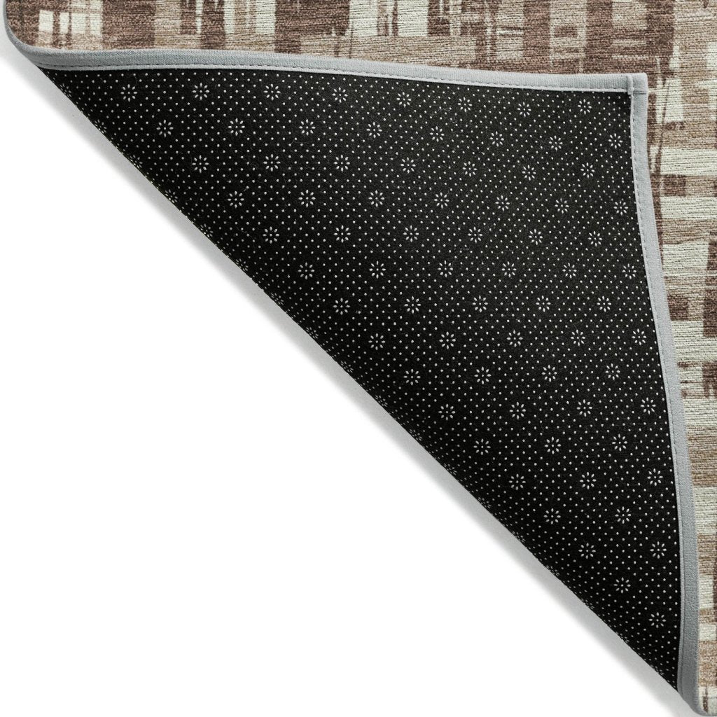 LOOMLAN Rugs Ayani Brown Washable Indoor-Outdoor Rug