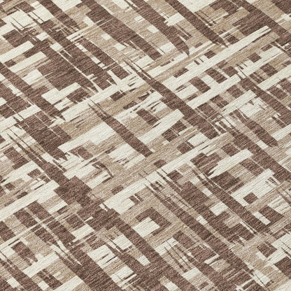 LOOMLAN Rugs Ayani Brown Washable Indoor-Outdoor Rug