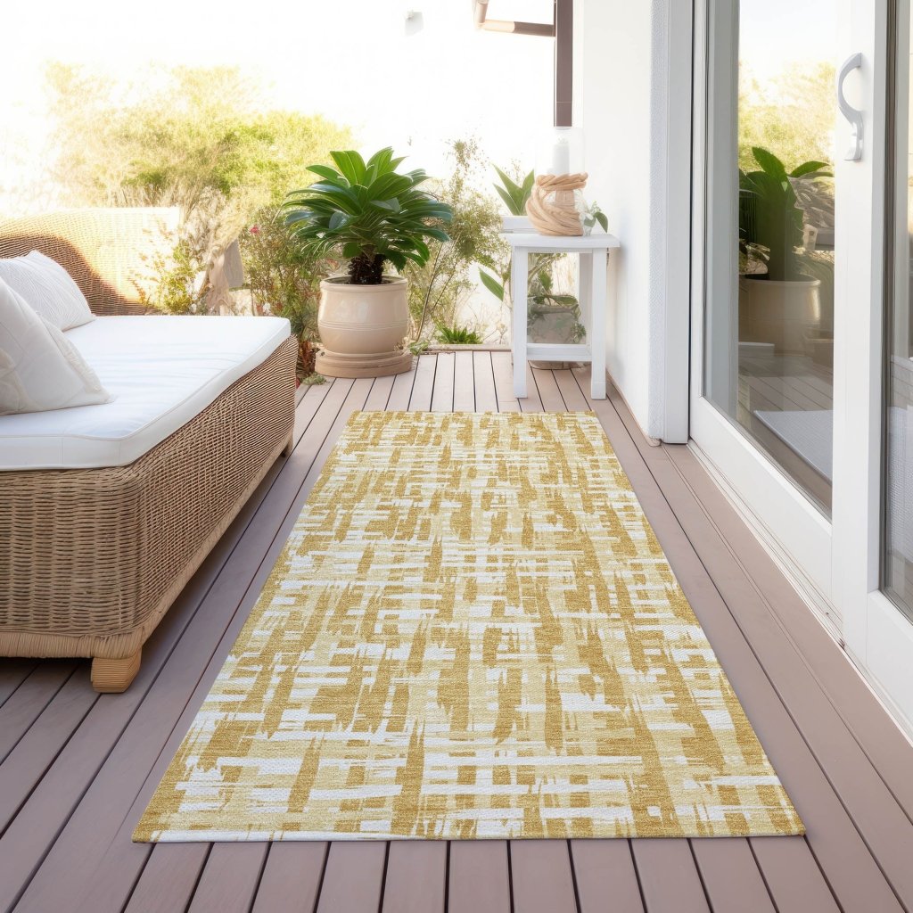 LOOMLAN Rugs Ayani Gold Washable Indoor-Outdoor Rug