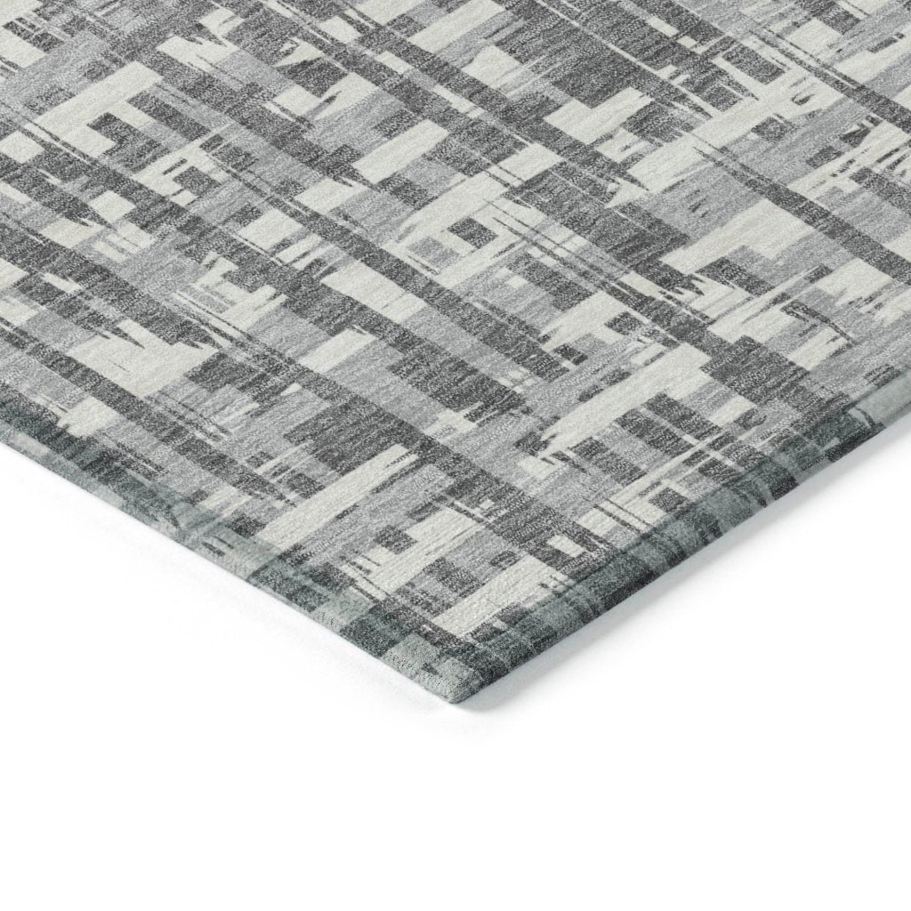 LOOMLAN Rugs Ayani Gray Washable Indoor-Outdoor Rug