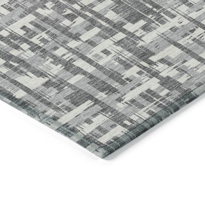 LOOMLAN Rugs Ayani Gray Washable Indoor-Outdoor Rug