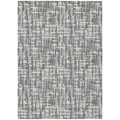LOOMLAN Rugs Ayani Gray Washable Indoor-Outdoor Rug