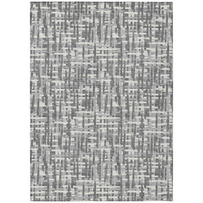LOOMLAN Rugs Ayani Gray Washable Indoor-Outdoor Rug
