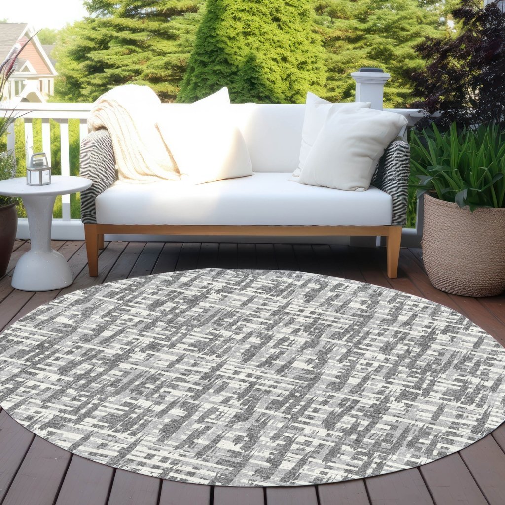 LOOMLAN Rugs Ayani Gray Washable Indoor-Outdoor Rug