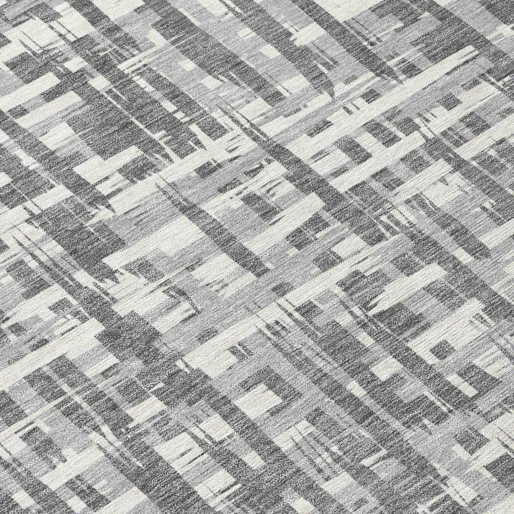 LOOMLAN Rugs Ayani Gray Washable Indoor-Outdoor Rug