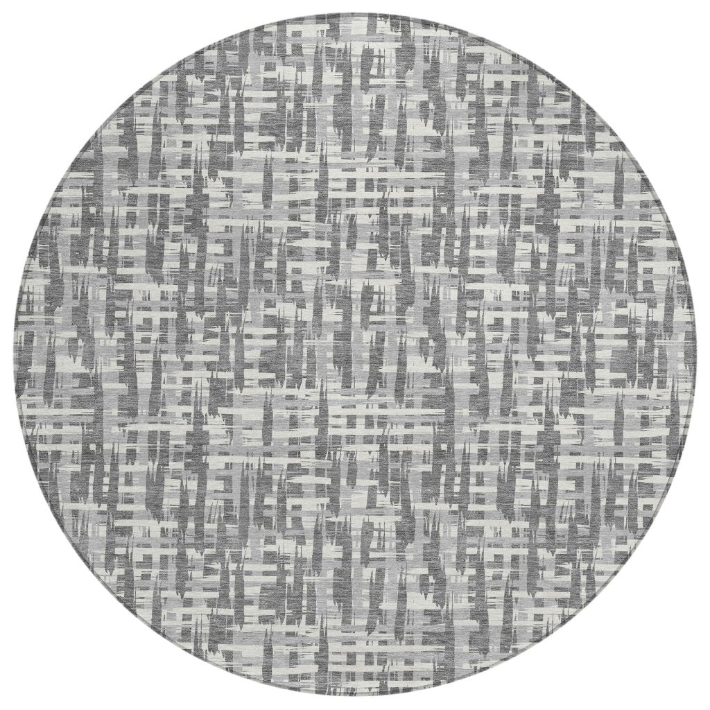LOOMLAN Rugs Ayani Gray Washable Indoor-Outdoor Rug