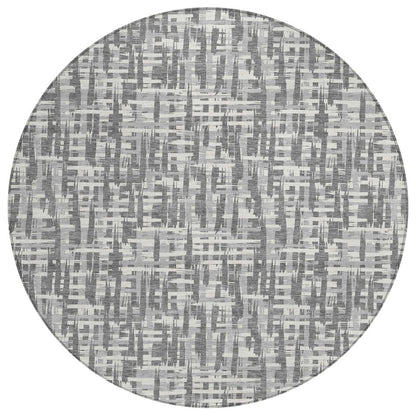 LOOMLAN Rugs Ayani Gray Washable Indoor-Outdoor Rug
