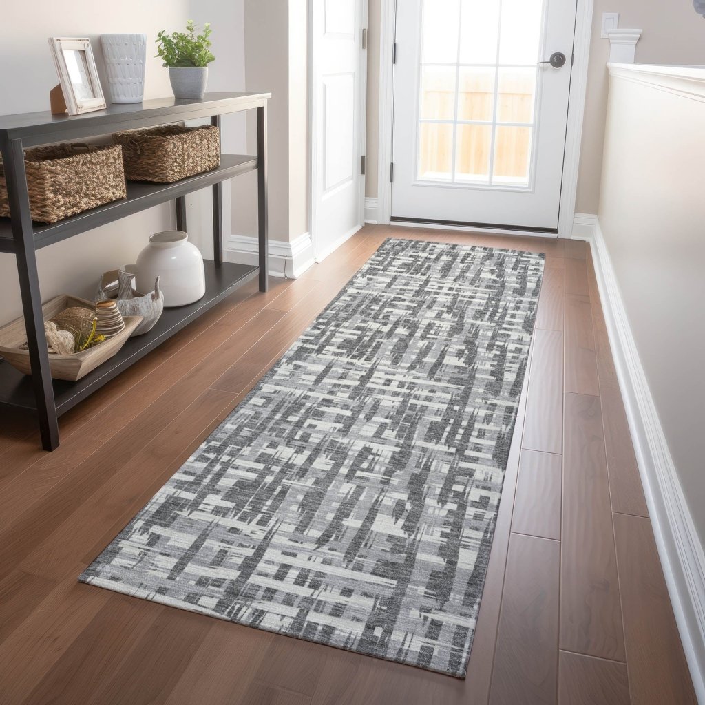 LOOMLAN Rugs Ayani Gray Washable Indoor-Outdoor Rug