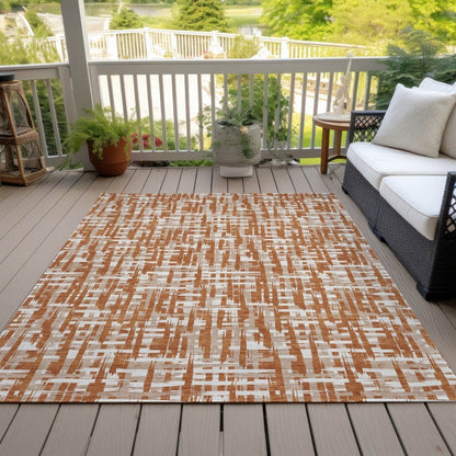 LOOMLAN Rugs Ayani Orange Washable Indoor-Outdoor Rug