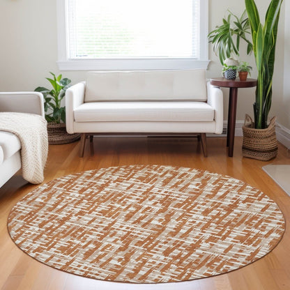 LOOMLAN Rugs Ayani Orange Washable Indoor-Outdoor Rug