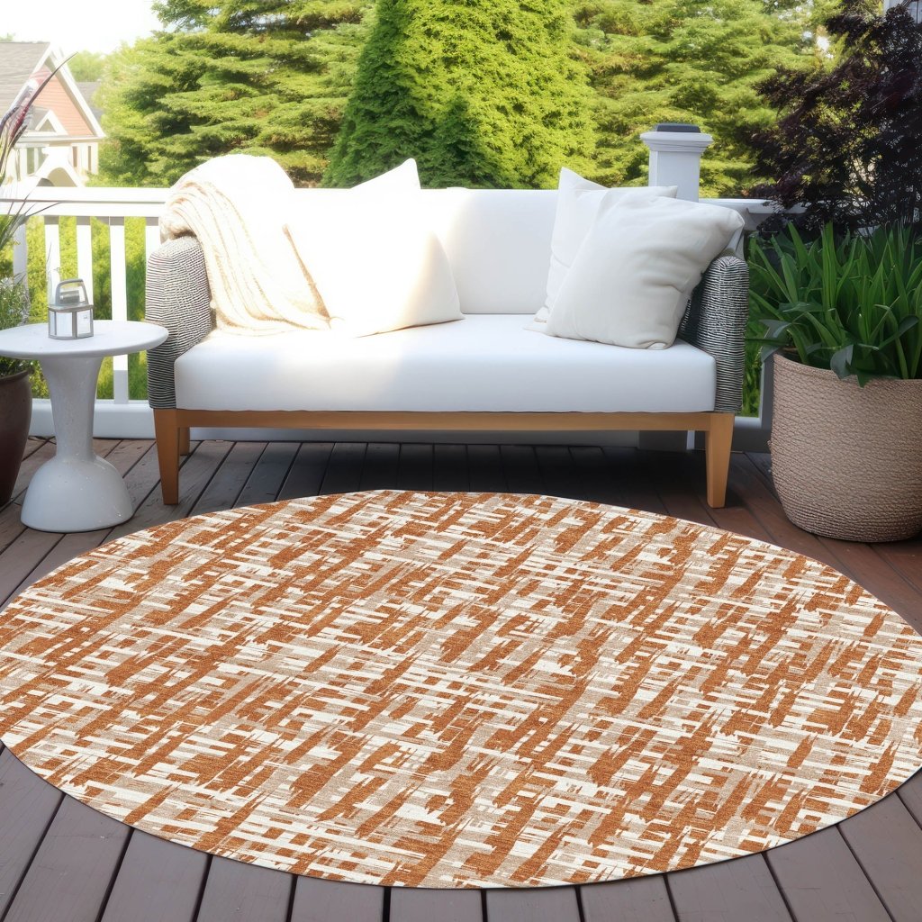 LOOMLAN Rugs Ayani Orange Washable Indoor-Outdoor Rug