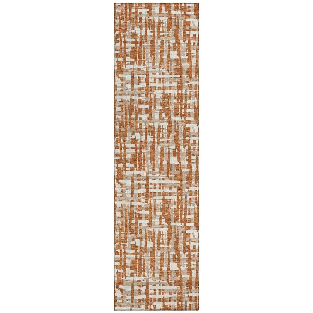 LOOMLAN Rugs Ayani Orange Washable Indoor-Outdoor Rug