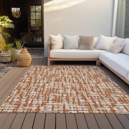 LOOMLAN Rugs Ayani Orange Washable Indoor-Outdoor Rug