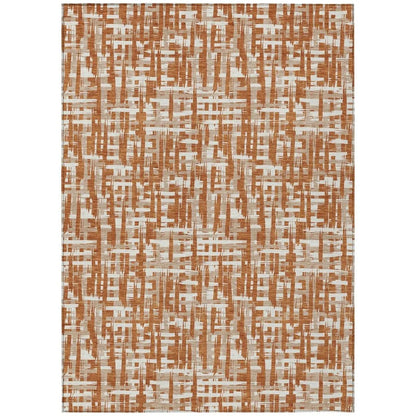 LOOMLAN Rugs Ayani Orange Washable Indoor-Outdoor Rug