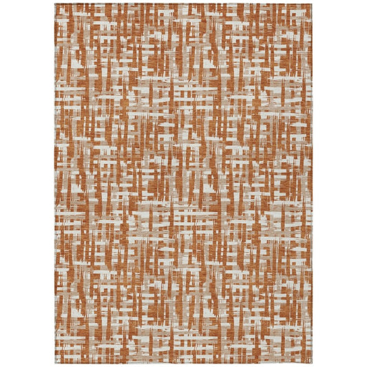 LOOMLAN Rugs Ayani Orange Washable Indoor-Outdoor Rug