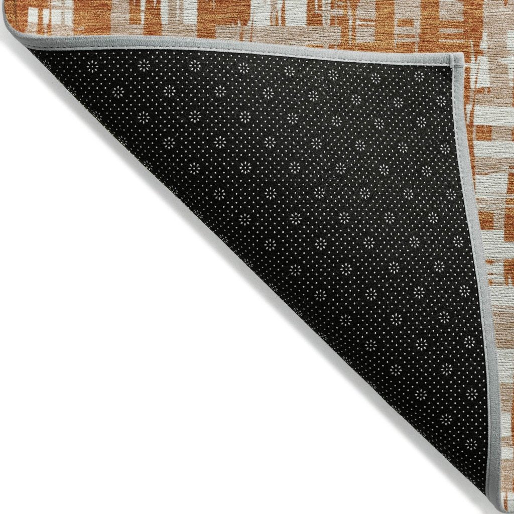 LOOMLAN Rugs Ayani Orange Washable Indoor-Outdoor Rug