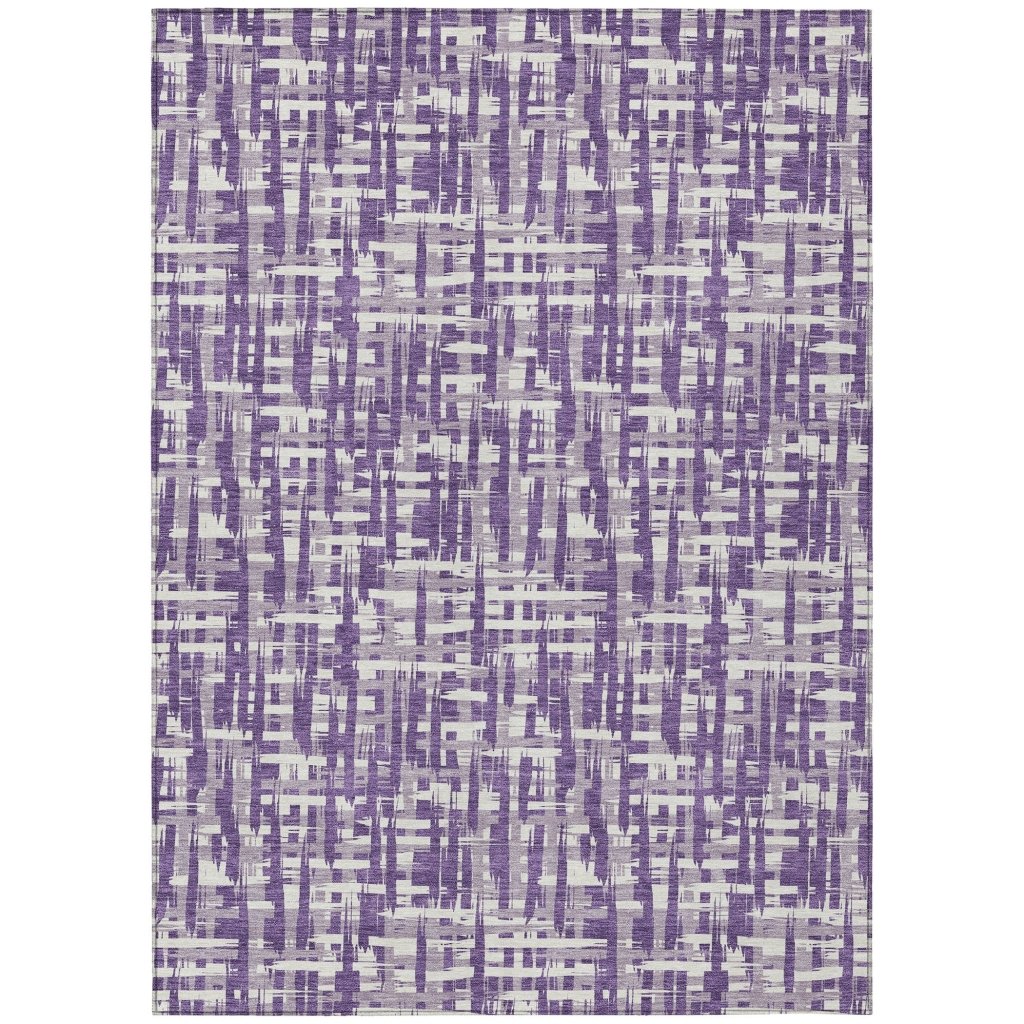LOOMLAN Rugs Ayani Purple Washable Indoor-Outdoor Rug