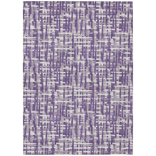 LOOMLAN Rugs Ayani Purple Washable Indoor-Outdoor Rug