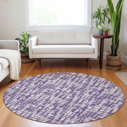LOOMLAN Rugs Ayani Purple Washable Indoor-Outdoor Rug