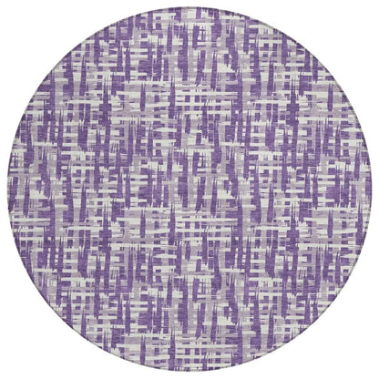 LOOMLAN Rugs Ayani Purple Washable Indoor-Outdoor Rug