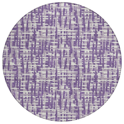LOOMLAN Rugs Ayani Purple Washable Indoor-Outdoor Rug