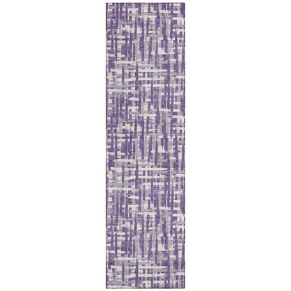 LOOMLAN Rugs Ayani Purple Washable Indoor-Outdoor Rug