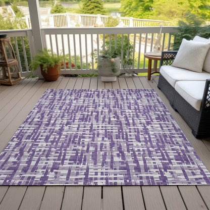 LOOMLAN Rugs Ayani Purple Washable Indoor-Outdoor Rug