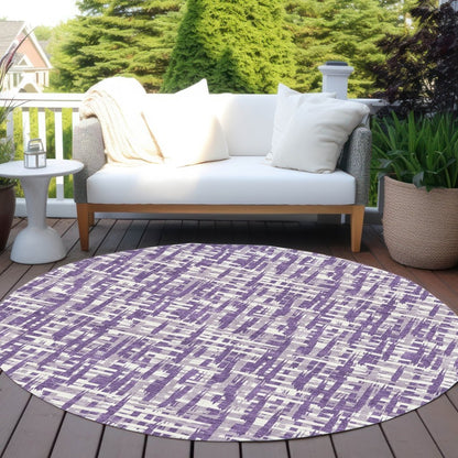 LOOMLAN Rugs Ayani Purple Washable Indoor-Outdoor Rug