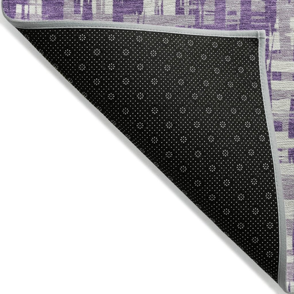 LOOMLAN Rugs Ayani Purple Washable Indoor-Outdoor Rug