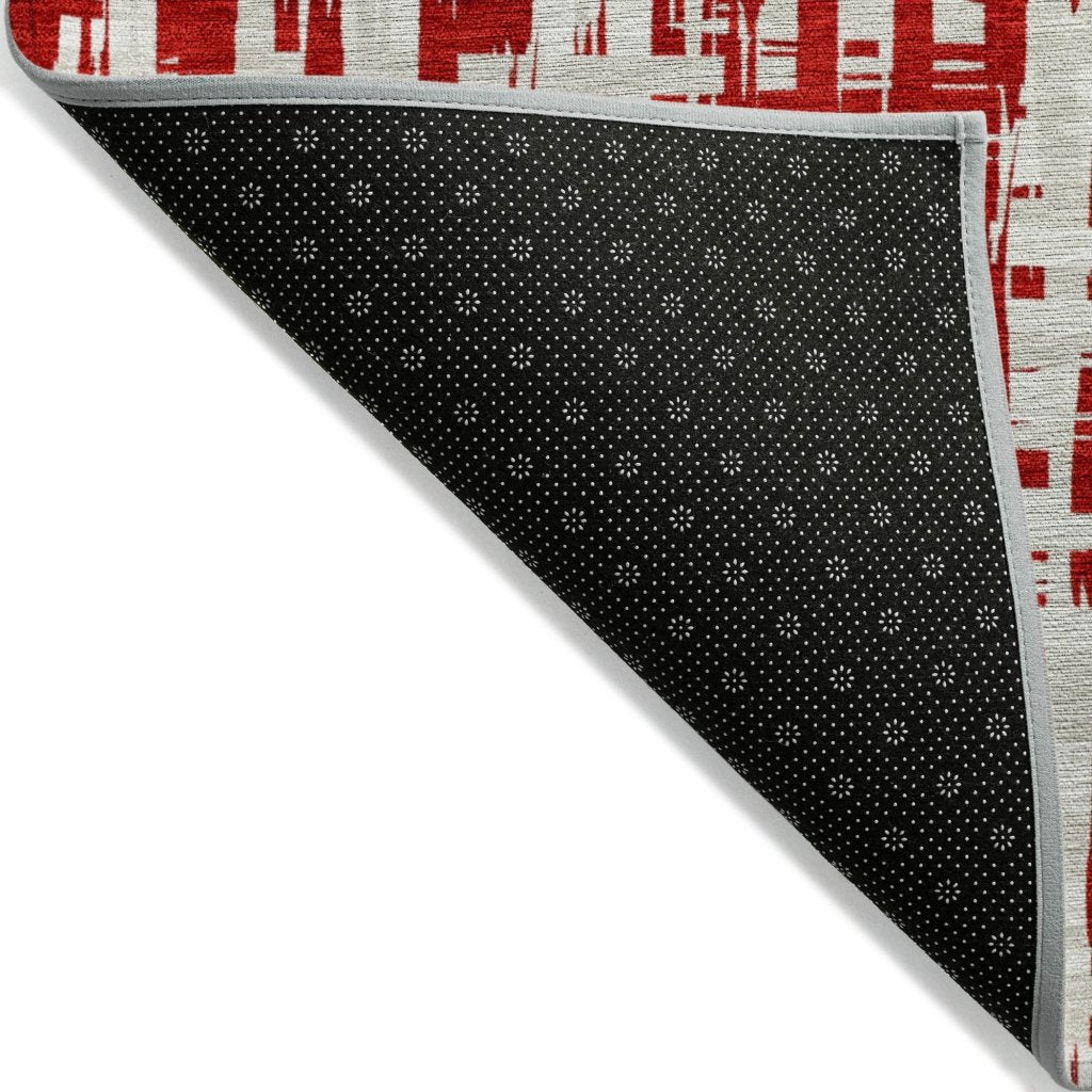 LOOMLAN Rugs Ayani Red Washable Indoor-Outdoor Rug