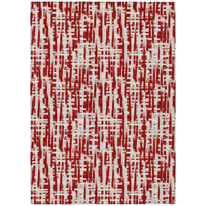 LOOMLAN Rugs Ayani Red Washable Indoor-Outdoor Rug