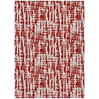 LOOMLAN Rugs Ayani Red Washable Indoor-Outdoor Rug