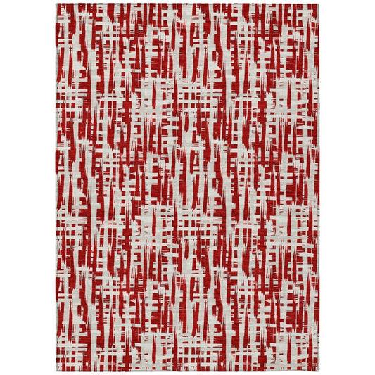 LOOMLAN Rugs Ayani Red Washable Indoor-Outdoor Rug