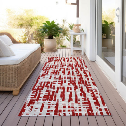 LOOMLAN Rugs Ayani Red Washable Indoor-Outdoor Rug