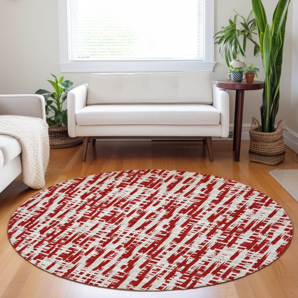 LOOMLAN Rugs Ayani Red Washable Indoor-Outdoor Rug