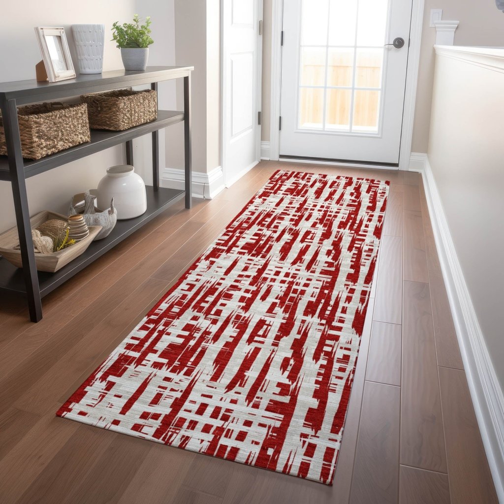 LOOMLAN Rugs Ayani Red Washable Indoor-Outdoor Rug